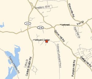 Map of Location of Colonel Ledyard Park, 4 Blonder's Boulevard, Ledyard