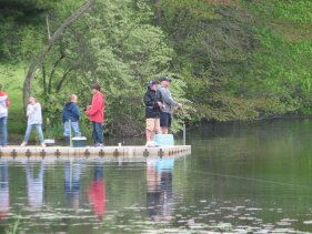 Highland's Lake - Fishing from the dock.