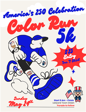 Join the Color Run at Ledyard Town Green 